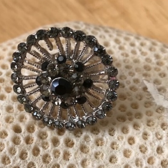 Starburst Ring Adjustable Retro Crystals Trendy - Picture 1 of 7